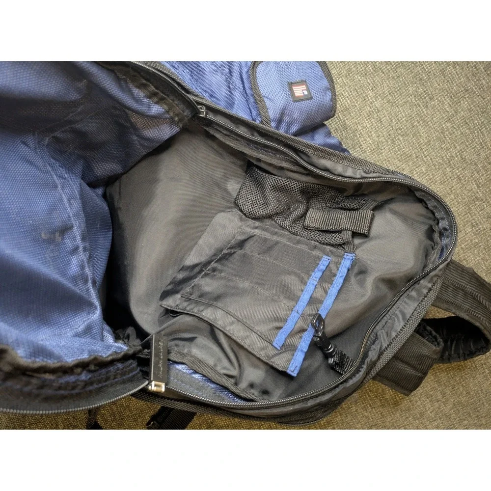 Vintage Polo Sport Ralph Lauren Blue Backpack School Bag Large USA VTG 90s